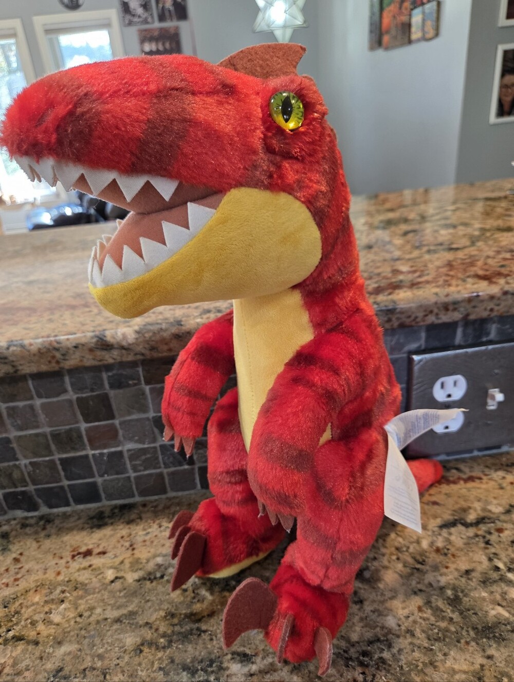 Build A Bear Red Dinosaur T REX Velociraptor Raptor Plush 19" Collectible BAB